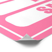 Kinder Schattigee roze dagen van de week leren mei Poster (Hoek)