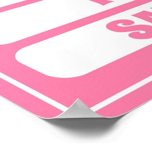 Kinder Schattigee roze dagen van de week leren mei Poster (Hoek)