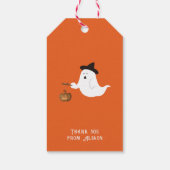 Kinder Schattigee spook blij Halloween Cadeaulabel (Achterkant)