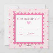 Kinder Schattigee thee-rijke Valentijnsdag Feestdagenkaart (Achterkant)