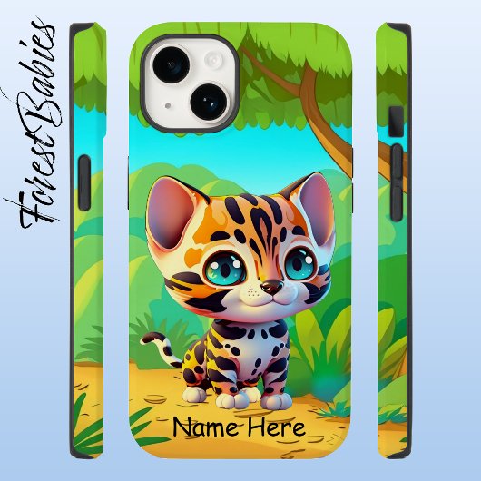 Kinder Schattigee Wildlife Tiger Oerwoud Safari Ca Case-Mate iPhone Case