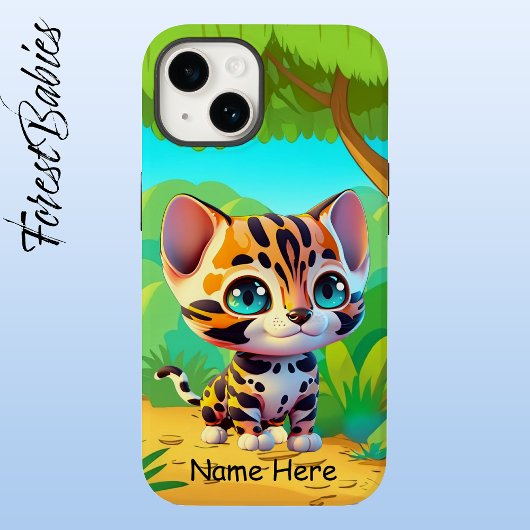 Kinder Schattigee Wildlife Tiger Oerwoud Safari Ca Case-Mate iPhone Case