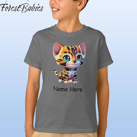 Kinder Schattigee Wildlife Tiger Oerwoud Safari Ki T-shirt