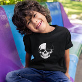 Kinder schedel T Shirt - Cracked Skull Gamer Skull
