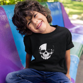 Kinder schedel T Shirt - Cracked Skull Gamer Skull