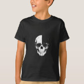 Kinder schedel T Shirt - Cracked Skull Gamer Skull (Voorkant)