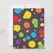 Kinder schilderplaten Verf Partij Uitnodigingen (Achterkant)