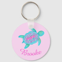 Kinder schildpad sleutelhanger