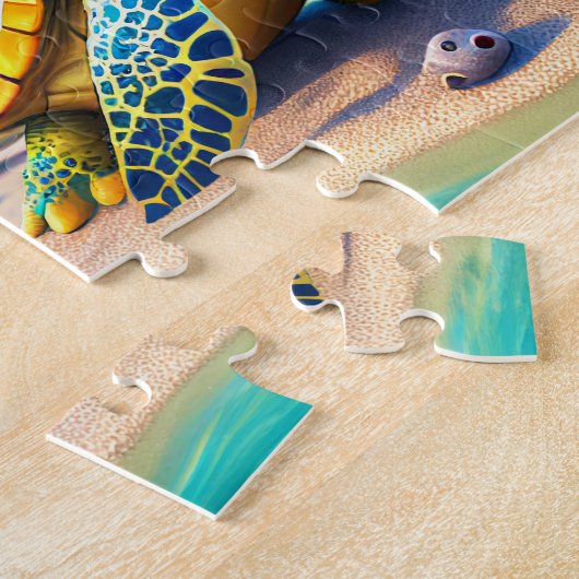 Kinder schildpadden - Tropisch Legpuzzel (Zijkant)