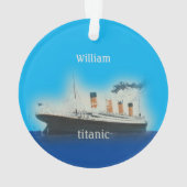 Kinder schip Titanic Ocean Liner Ornament (achterkant)
