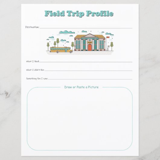 Kinder School Field Trip Profiel Download Afdrukke (Voorkant)