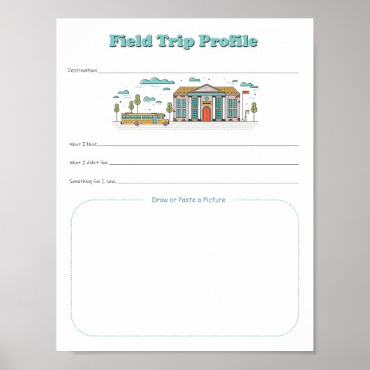 Kinder School Field Trip Profiel Downloaden Printa Poster (Voorkant)