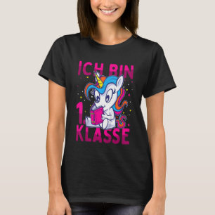 Kinder School Ich Bin 1e klas Colorful Unicorn SC T-shirt