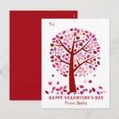 Kinder School Klaslokaal Valentijn Kaarten Boom va Feestdagenkaart (Voorkant / Achterkant)