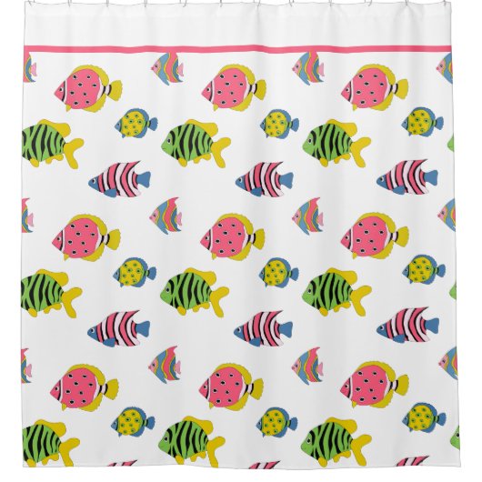 Kinder school van vissen douchegordijn (Voorkant)