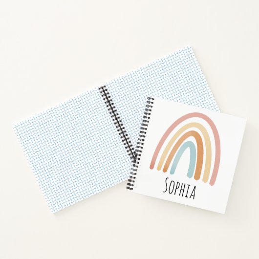 Kinder school voor meisjes Boho en Roze regenboog Notitieboek (Binnen)