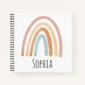 Kinder school voor meisjes Boho en Roze regenboog Notitieboek (Voorkant)
