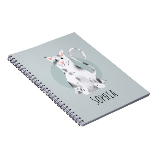 Kinder school voor meisjes met een moderne blauwe  notitieboek (Rechterzijde)