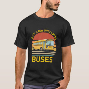 Kinder schoolbus gewoon een jongen die gek is op b t-shirt