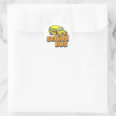 Kinder schoolbus ronde sticker (Tas)