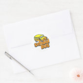 Kinder schoolbus ronde sticker (Envelop)