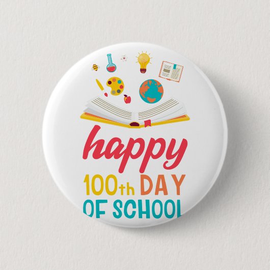 Kinder schooldagen voor studenten ronde button 5,7 cm (Voorkant)
