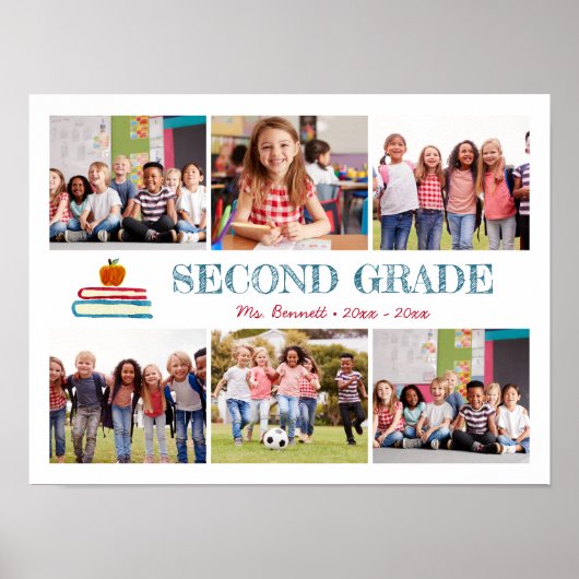 Kinder schooljaar — Keepasjesfoto-inkuildruk Poster (Voorkant)