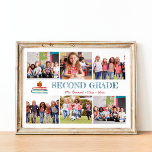 Kinder schooljaar — Keepasjesfoto-inkuildruk Poster