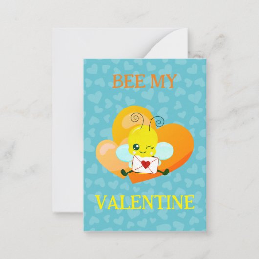 Kinder schoolkaarten voor Valentijnse  Notitiekaartje (Voorkant)