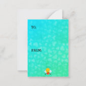 Kinder schoolkaarten voor Valentijnse  Notitiekaartje (Achterkant)