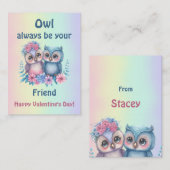 Kinder schoolkaarten voor Valentijnse  Notitiekaartje (Voorkant / Achterkant)