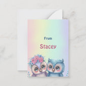 Kinder schoolkaarten voor Valentijnse  Notitiekaartje (Achterkant)