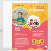 Kinder schooltoelatingsflyer (Voorkant / Achterkant)