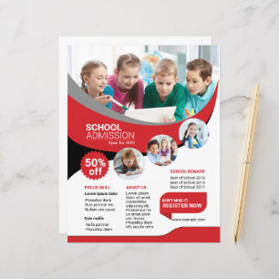 Kinder schooltoelatingsflyer