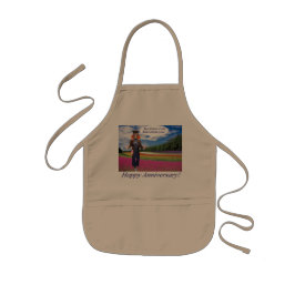 kinder schort. Fijn Jubileum. panda/madhatter Kinder Schort