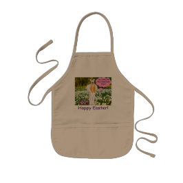 kinder schort. Fijne Pasen. klipspringer/konijn Kinder Schort