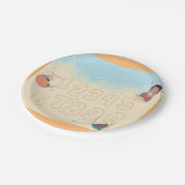 Kinder schrijfnummers in de Borden voor zandpapier Papieren Bordje (Gekanteld)