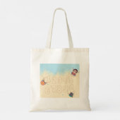 Kinder schrijfnummers in de zand-Canvas tas (Achterkant)