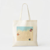 Kinder schrijfnummers in de zand-Canvas tas (Voorkant)