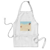 Kinder schrijfnummers in het zand-volwassen Schort (Voorkant)