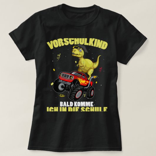 Kinder Schulkind Schulanfang T-shirt (Design voorkant)
