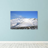 Kinder Scout Winter Holiday Card Canvas Afdruk (Insitu (Houten vloer))