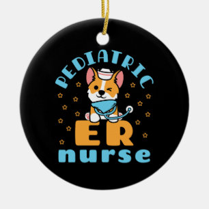 Kinder-SEH-verpleegster Pediatrische verpleging Keramisch Ornament