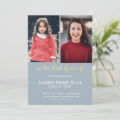 Kinder Senior Photo Graduparty Invitation Kaart (Staand voorkant)