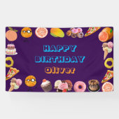 Kinder Sesamstraat Foodie Truck Verjaardag Spandoek (Horizontaal)