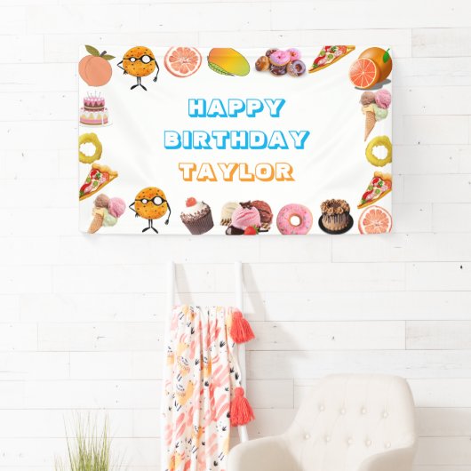 Kinder Sesamstraat Foodie Truck Verjaardag Spandoek (Insitu)