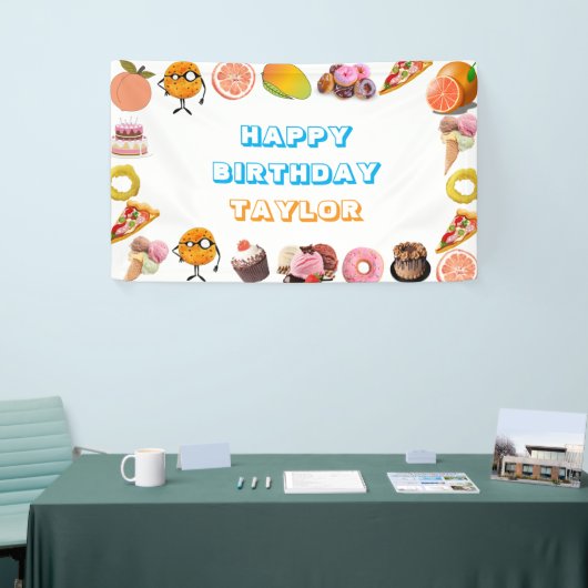 Kinder Sesamstraat Foodie Truck Verjaardag Spandoek (Beurs)