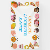 Kinder Sesamstraat Foodie Truck Verjaardag Spandoek (Verticaal)