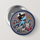 Kinder Shanty Time Ronde Button 7,6 Cm (Voorkant /achterkant)