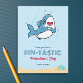 Kinder Shark Valentijnsdag kaart